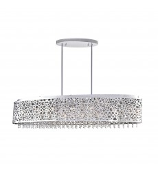  Bubbles 16 Light Drum Shade Chandelier With Chrome Finish (5536P46ST-O) - CWI