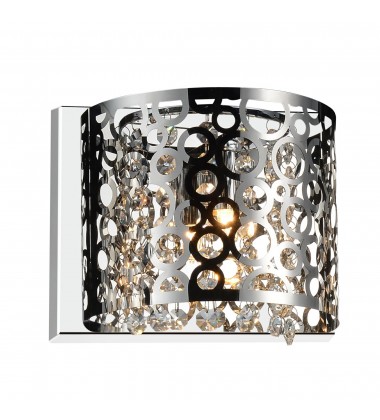  Bubbles 1 Light Bathroom Sconce With Chrome Finish (5536W9ST-R-1) - CWI