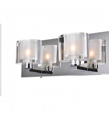 Tina 4 Light Wall Sconce With Chrome Finish (5540W25C-601) - CWI Tina 4 Light Wall Sconce With Chrome Finish (5540W25C-601) - CWI