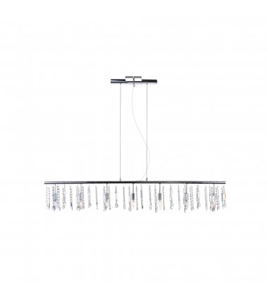  Janine 7 Light Down Chandelier With Chrome Finish (5549P54C) - CWI