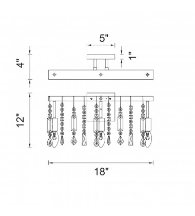  Janine 3 Light Vanity Light With Chrome Finish (5549W18C) - CWI