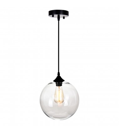  Glass 1 Light Down Mini Pendant With Clear Finish (5553P10-Clear) - CWI