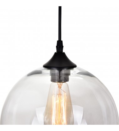  Glass 1 Light Down Mini Pendant With Clear Finish (5553P10-Clear) - CWI