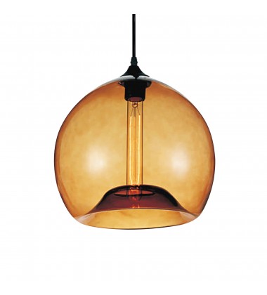 Glass 1 Light Down Mini Pendant With Amber Finish (5553P12- Amber) - CWI Glass 1 Light Down Mini Pendant With Amber Finish (5553P12- Amber) - CWI