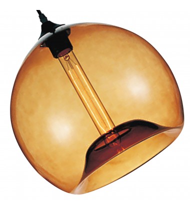Glass 1 Light Down Mini Pendant With Amber Finish (5553P12- Amber) - CWI Glass 1 Light Down Mini Pendant With Amber Finish (5553P12- Amber) - CWI