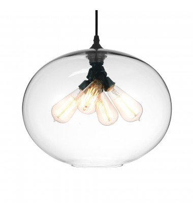 Glass 4 Light Down Pendant With Clear Finish (5553P16-Clear) - CWI Glass 4 Light Down Pendant With Clear Finish (5553P16-Clear) - CWI