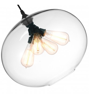 Glass 4 Light Down Pendant With Clear Finish (5553P16-Clear) - CWI Glass 4 Light Down Pendant With Clear Finish (5553P16-Clear) - CWI