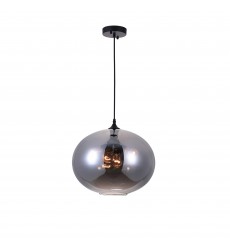  Glass 4 Light Down Pendant With Smoke Finish (5553P16-Smoke) - CWI
