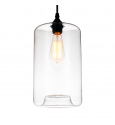  Glass 1 Light Down Mini Pendant With Clear Finish (5553P7-Clear) - CWI