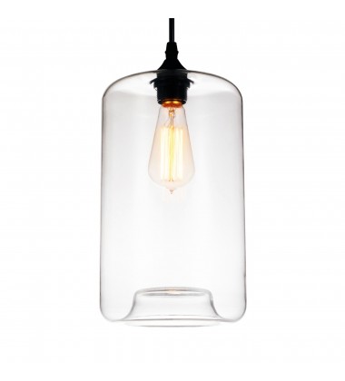  Glass 1 Light Down Mini Pendant With Clear Finish (5553P7-Clear) - CWI