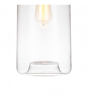  Glass 1 Light Down Mini Pendant With Clear Finish (5553P7-Clear) - CWI