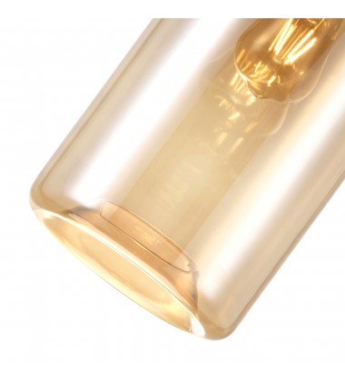 Glass 1 Light Down Mini Pendant With Cognac Finish (5553P7-Cognac) - CWI Glass 1 Light Down Mini Pendant With Cognac Finish (5553P7-Cognac) - CWI