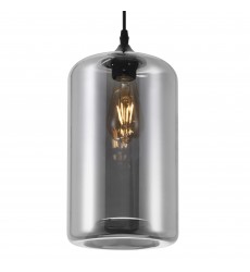  Glass 1 Light Down Mini Pendant With Smoke Finish (5553P7-Smoke) - CWI