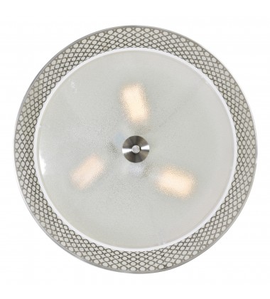  Mikayla 3 Light Drum Shade Flush Mount With Satin Nickel Finish (5555C17SN) - CWI