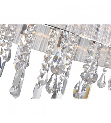  Jacquimo 9 Light Drum Shade Flush Mount With Chrome Finish (5558C20C) - CWI