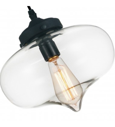  Glass 1 Light Down Mini Pendant With Clear Finish (5570P11 - Clear) - CWI