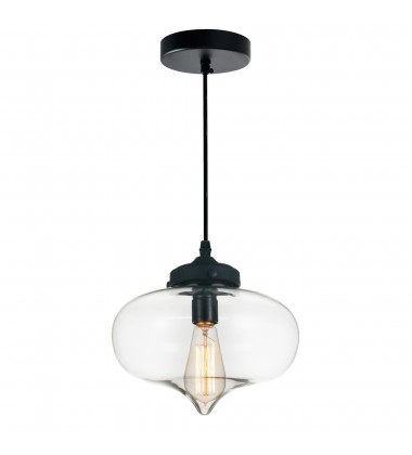  Glass 1 Light Down Mini Pendant With Clear Finish (5570P11 - Clear) - CWI