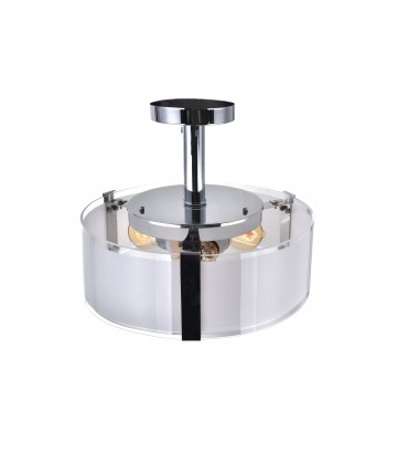 Lucie 3 Light Drum Shade Chandelier With Chrome Finish (5571P14C-R) - CWI Lucie 3 Light Drum Shade Chandelier With Chrome Finish (5571P14C-R) - CWI