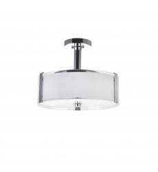  Lucie 3 Light Drum Shade Chandelier With Chrome Finish (5571P14C-R) - CWI