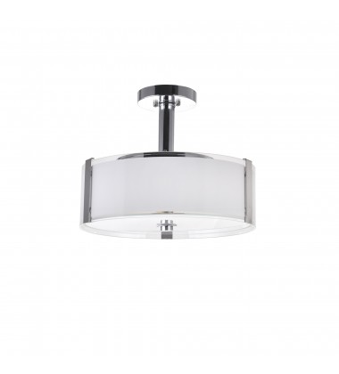 Lucie 3 Light Drum Shade Chandelier With Chrome Finish (5571P14C-R) - CWI Lucie 3 Light Drum Shade Chandelier With Chrome Finish (5571P14C-R) - CWI