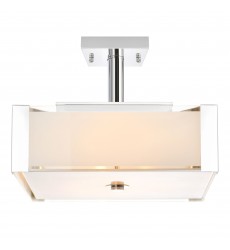  Lucie 3 Light Drum Shade Chandelier With Chrome Finish (5571P14C-S) - CWI