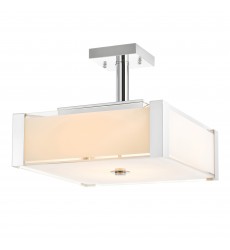  Lucie 3 Light Drum Shade Chandelier With Chrome Finish (5571P14C-S) - CWI