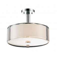  Lucie 4 Light Drum Shade Chandelier With Chrome Finish (5571P17C-R) - CWI