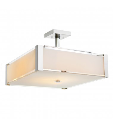  Lucie 4 Light Drum Shade Chandelier With Chrome Finish (5571P17C-S) - CWI