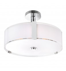  Lucie 5 Light Drum Shade Chandelier With Chrome Finish (5571P21C-R) - CWI