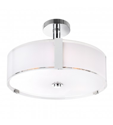 Lucie 5 Light Drum Shade Chandelier With Chrome Finish (5571P21C-R) - CWI Lucie 5 Light Drum Shade Chandelier With Chrome Finish (5571P21C-R) - CWI