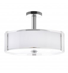  Lucie 5 Light Drum Shade Chandelier With Chrome Finish (5571P21C-R) - CWI