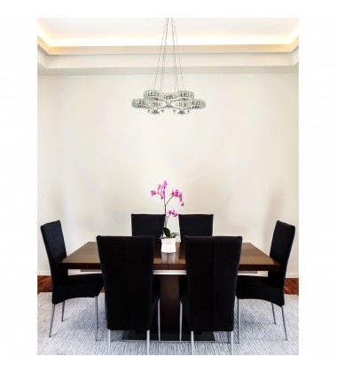  Odessa LED Chandelier With Chrome Finish (5616P27ST-R) - CWI
