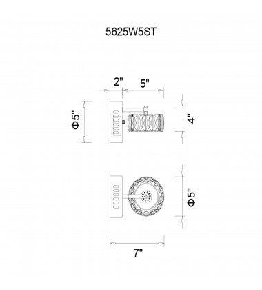 Milan LED Bathroom Sconce With Chrome Finish (5625W5ST) - CWI Milan LED Bathroom Sconce With Chrome Finish (5625W5ST) - CWI