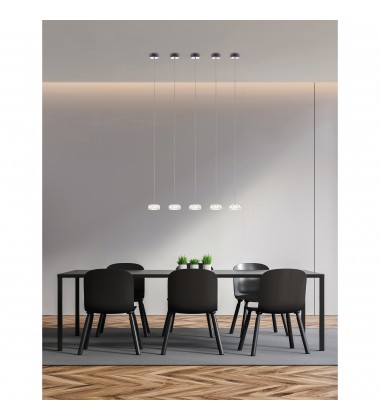 Milan LED Mini Pendant With Chrome Finish (5626P6-1-601) - CWI  Milan LED Mini Pendant With Chrome Finish (5626P6-1-601) - CWI