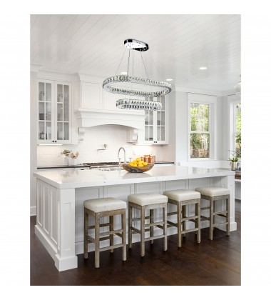  Milan LED Chandelier With Chrome Finish (5628P34ST-2O) - CWI