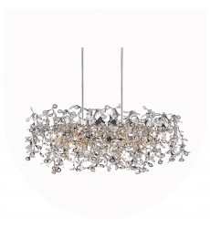  Flurry 7 Light Down Chandelier With Chrome Finish (5630P37C-O) - CWI