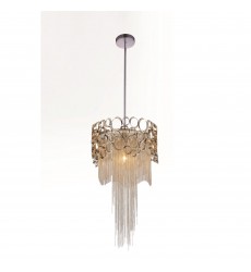  Victoria 1 Light Drum Shade Mini Pendant With Chrome Finish (5631P10C-R) - CWI