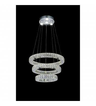Florence LED Chandelier With Chrome Finish (5635P20ST-3R (Clear)) - CWI  Florence LED Chandelier With Chrome Finish (5635P20ST-3R (Clear)) - CWI