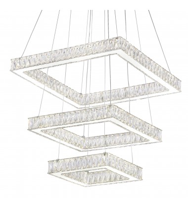  Florence LED Chandelier With Chrome Finish (5635P21ST-3S (Clear)) - CWI