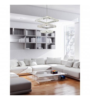  Florence LED Chandelier With Chrome Finish (5635P21ST-3S (Clear)) - CWI
