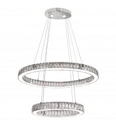  Florence LED Chandelier With Chrome Finish (5635P27ST-2O (Clear)) - CWI