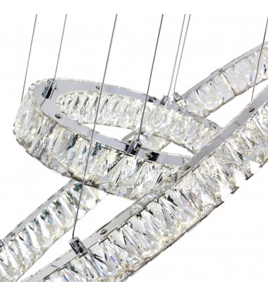  Florence LED Chandelier With Chrome Finish (5635P27ST-2O (Clear)) - CWI