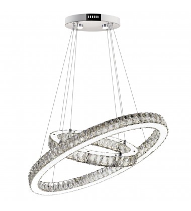 Florence LED Chandelier With Chrome Finish (5635P27ST-2O (Clear)) - CWI