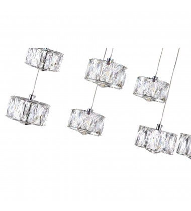  Milan LED Multi Light Pendant With Chrome Finish (5636P28ST-RC) - CWI