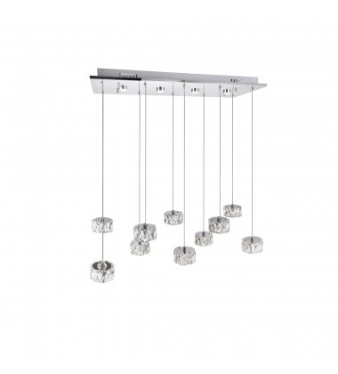  Milan LED Multi Light Pendant With Chrome Finish (5636P28ST-RC) - CWI
