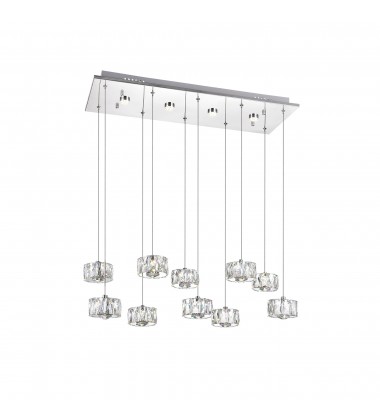  Milan LED Multi Light Pendant With Chrome Finish (5636P28ST-RC) - CWI