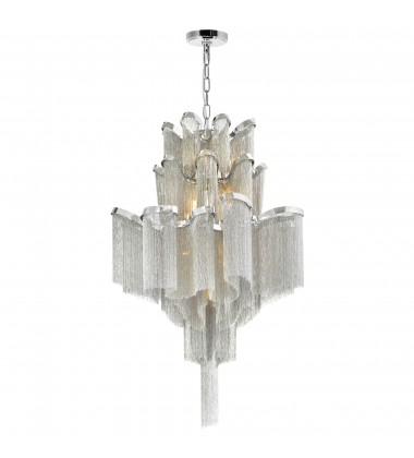  Daisy 16 Light Down Chandelier With Chrome Finish (5650P24C-12L) - CWI