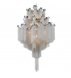  Daisy 17 Light Down Chandelier With Chrome Finish (5650P24C-15L) - CWI