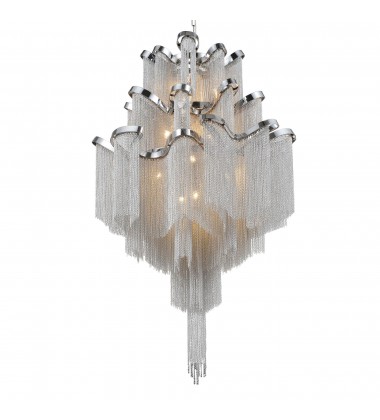 Daisy 17 Light Down Chandelier With Chrome Finish (5650P24C-15L) - CWI Daisy 17 Light Down Chandelier With Chrome Finish (5650P24C-15L) - CWI