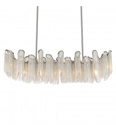  Daisy 7 Light Down Chandelier With Chrome Finish (5650P47C) - CWI